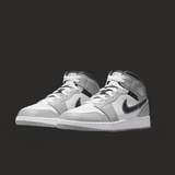 Air Jordan 1 Mid GS 'Light Smoke Grey' Anthracite