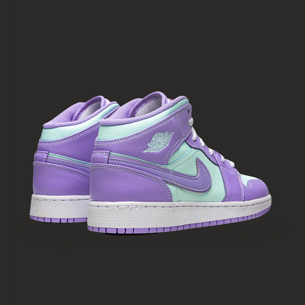 Air Jordan 1 Mid GS 'Purple Aqua'