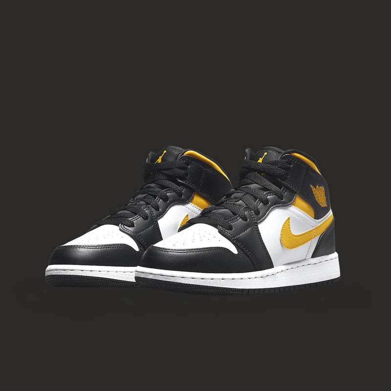 Air Jordan 1 Mid GS 'White Pollen Black'